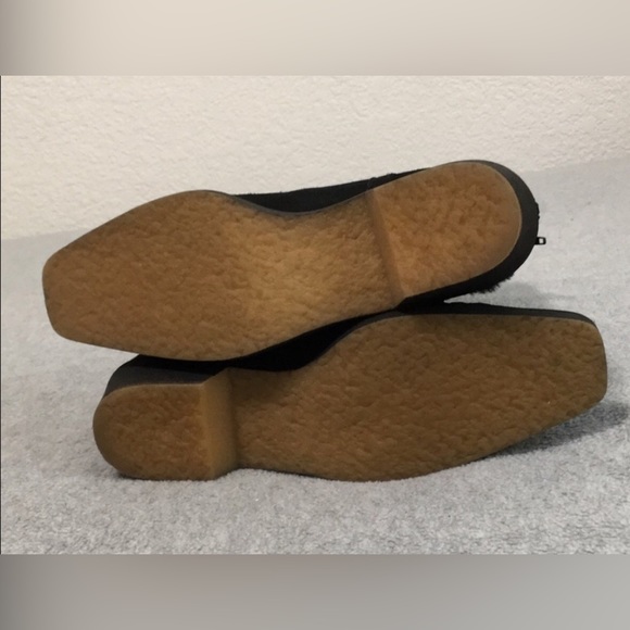 EUC!Stuart Weitzman Suede Mid-calf Boots Size 7.5 Black Fur Lining & Gum Soles - Picture 8 of 14